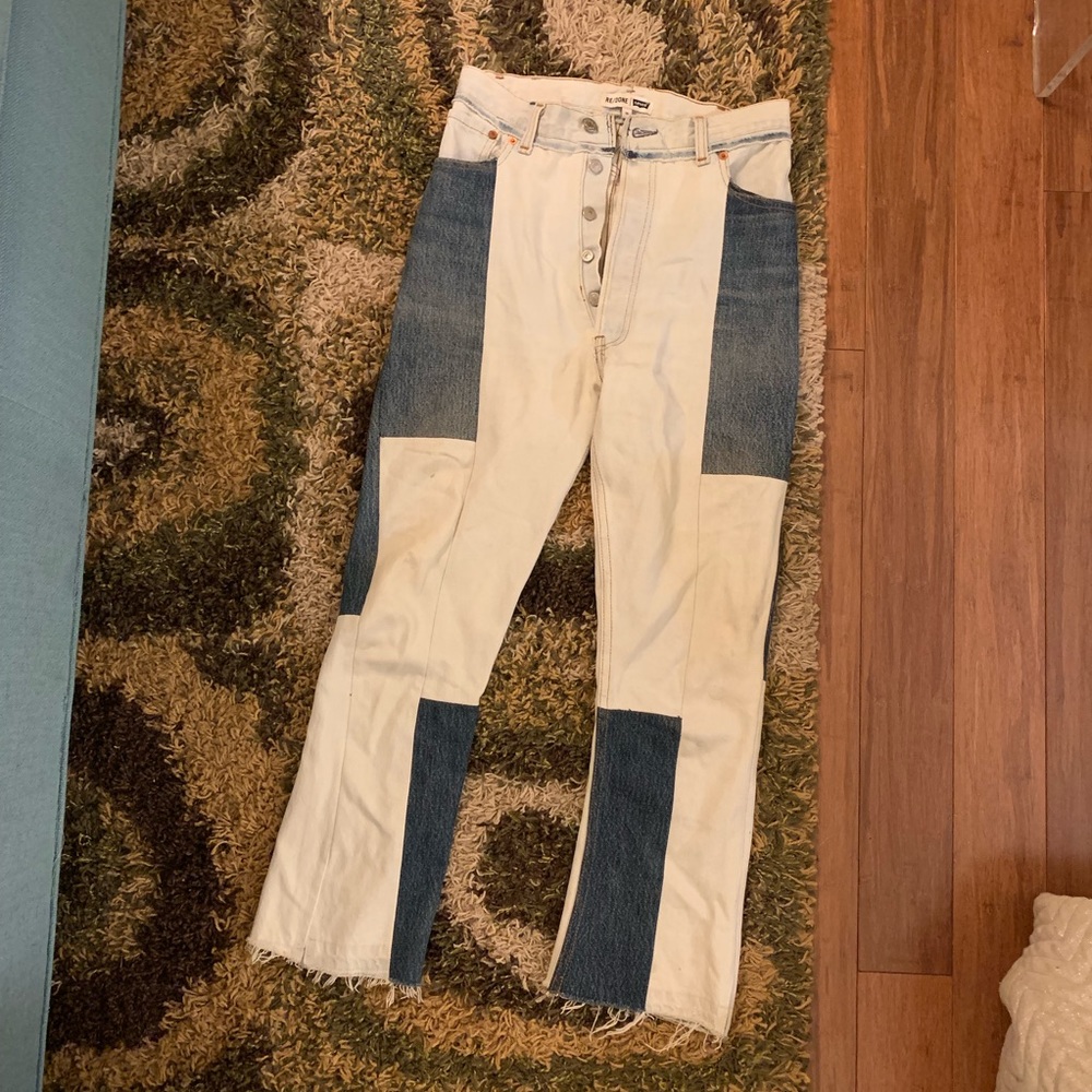 Extra High Rise Patchwork Re/Done Levi’s.